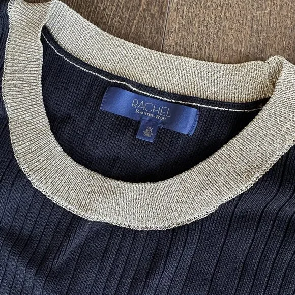 RACHEL Rachel Roy 2X black bodycon midi dress - Picture 3 of 6